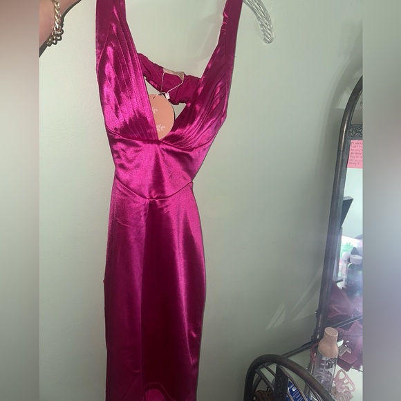 Chic Backless Pink Dress - Picture 3 of 5